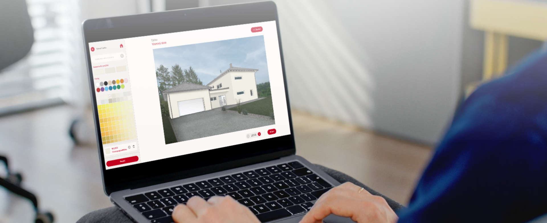 Farebný návrh fasády online zdarma v nástroji ColorDesigner