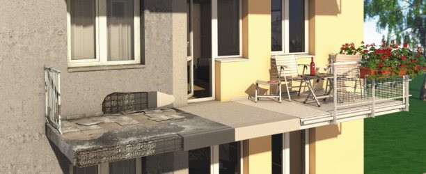 Ako opraviť betónový balkón?