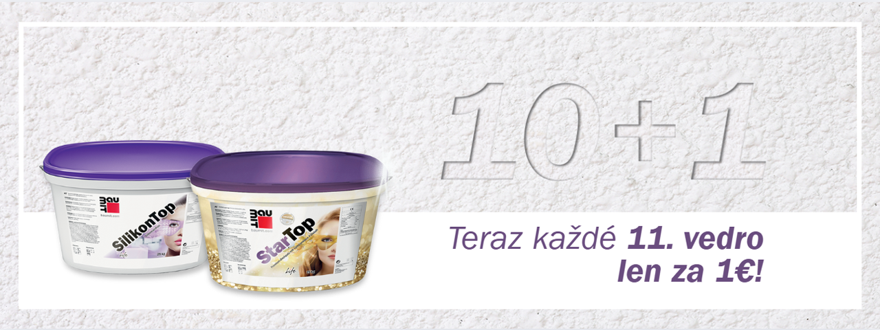 Baumit StarTop a SilikonTop – teraz v špeciálnej akcii!