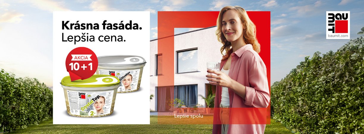 Inovatívny systém Baumit CrystalTop pre krištáľovo čistú fasádu