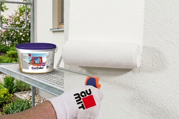 Krycí náter fasádnou farbou Baumit