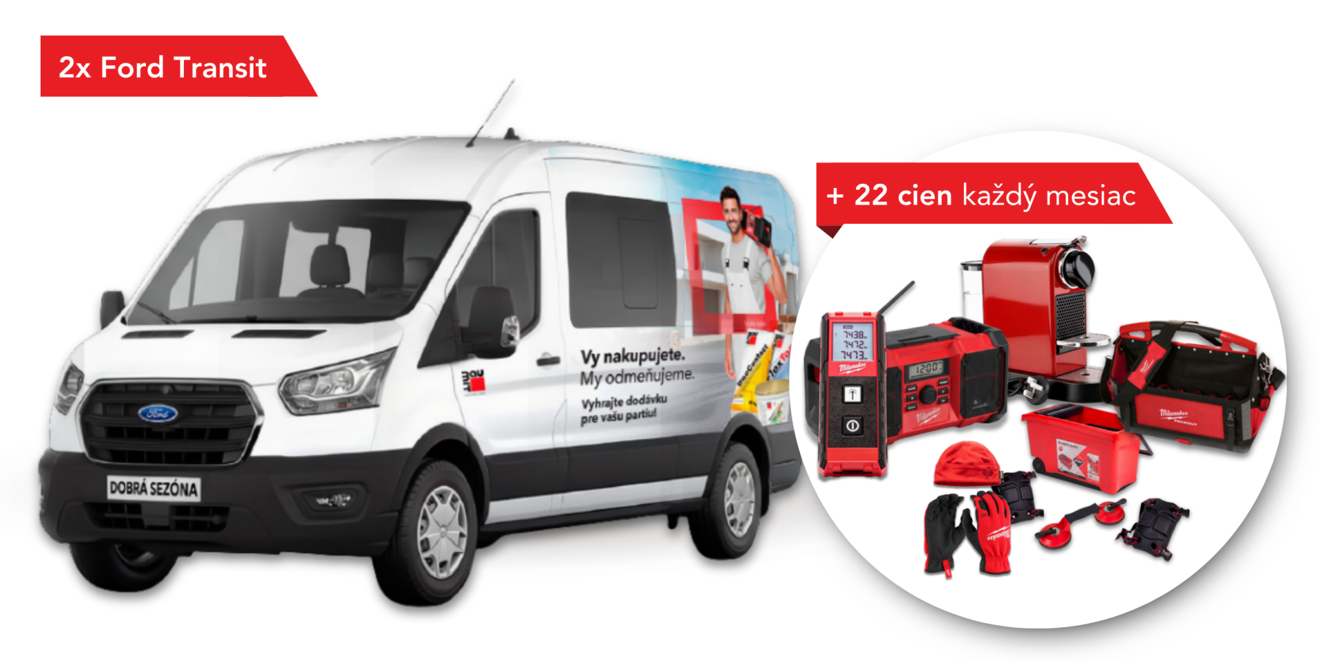 Vyhrajte Ford Transit a 22 ďalších cien